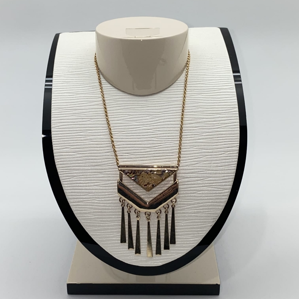 Susan Graver Unique Teardrop Statement Necklace
